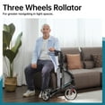 thumbnail image 4 of Elenker Déambulateur à 3 Roues pour Aînés, Déambulateur à Roulettes Pliable avec Roue de 10 Pouces, Hauteur Ajustable, Noir, 4 of 6