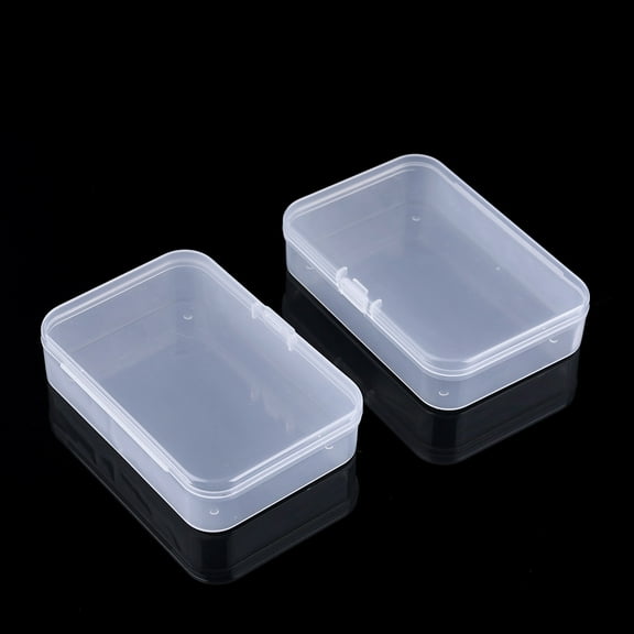 2 Pcs Plastic Transparent Storage for Case for Creative Household Crafts Jewelry Organizer Home Sewing Supplies Organiza