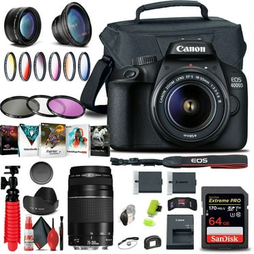 Canon Eos T100 18mp Digital Slr Camera With 18 55mm Lens And 32gb Accessory Kit Walmart Com
