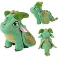 thumbnail image 3 of Fedpow Wings of Fire Dragon Wings Dragon Plush Toy Wings Unicorn Stuffed Animals Pterosaur Plush Flying Dragon Pillow Flying Uincorn Plushies Gifts for Fans Kids Boys Girls (Green), 3 of 8