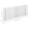 thumbnail image 4 of vidaXL Gabion Lit Surélevé Acier Galvanisé 180x30x90 cm, 4 of 4