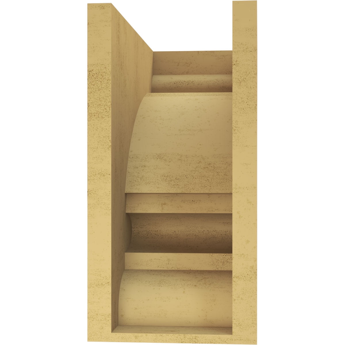 7"W x 14"D x 14"H Classic Diane Rough Cedar Woodgrain TimberThane Corbel, Primed Tan