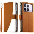 thumbnail image 1 of Funda cartera GANGXUN para Xiaomi Poco F6 Pro 5G , cuero PU con tarjetero, cremallera, correa de mano, soporte y protección 902°, 1 of 6