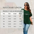 thumbnail image 4 of LANREMON Womens Plus Size Tops Summer Tunic Tops for Women Green Swiss Dot Ruffle Sleeve Crew Neck Loose Fit Flowy Blouses 2XL, 4 of 6