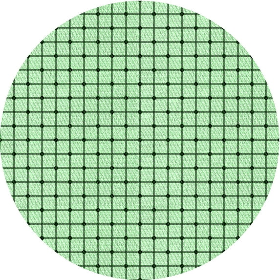 Ahgly Company Indoor Round Patterned Mint Green Area Rugs, 6' Round