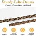 thumbnail image 4 of 12 PCS Cake Drums 10 Inch, 10inch Drum, Cake Boards 10 Inch Round, 1/2" Thick Cardboard, Sturdy Circle, Base para Pastel Cardboard Base White Cake Boards for Wedding, 4 of 4