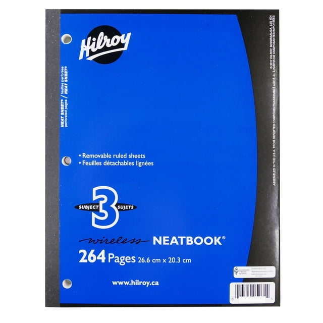 Hilroy 3-Subject Wireless Neatbook