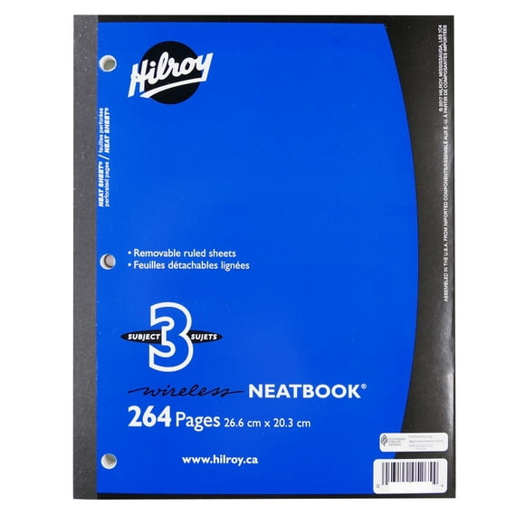 Hilroy 3-Subject Wireless Neatbook