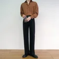 thumbnail image 4 of Pantalones anchos y holgados de verano para hombre, pantalones de traje rectos para hombre, ropa de lujo nueva en primavera, reseñas coreanas, muchos estilos clásicos de vestir, 4 of 5