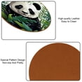 thumbnail image 5 of Panda Set of 6 Round Coasters, Microfiber Leather Drink Coasters, 11x11 cm/4.3x4.3 in Coaster Set for Table and Home Decor, 5 of 6