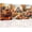 Red, variant on 3Pcs Fall Canvas Wall Art Rustic Country Pumpkin Wall Decor Old Barn Truck Rooster Pictures Farmhouse Autumn Nature Landscape Painting for Kitchen Living Room (12" x 16" x3)