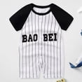 thumbnail image 2 of TOWED22 Baby Bodysuits Summer Print Romper One-Piece Newborn Clothes Baby Shower Gifts Black,0-3 M, 2 of 4