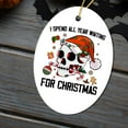 thumbnail image 5 of I Spend All Year Waiting For Christmas Festive Skull Ornament, 5 of 5