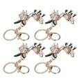 thumbnail image 4 of Donkey Keychain, Environmentally Friendly Zinc Alloy Exquisite Stable Link Keychain Pendant Czech Rhinestone 4 Pcs  For Decoration, 4 of 8