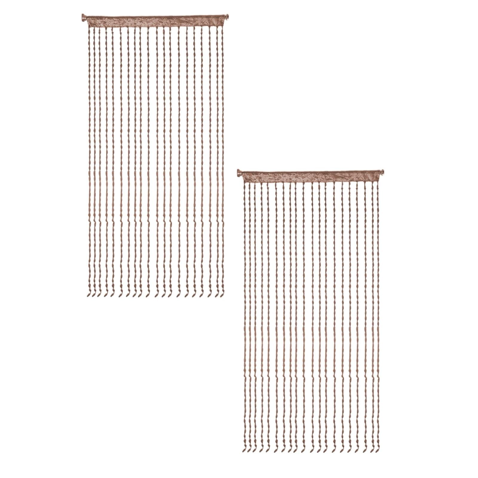 Bead Curtain, Tassel String Door Curtains for Patio Doorway and Room Divider, Decorative Hanging Beaded Curtain, 2 Pcs Divider Privacy for Airflow, Home Decor, 78.7x39.4 Inch