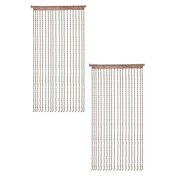 Beaded Door Curtain 39" x 79" - Polyester Yarn String Curtain for Patio Door & Room Divider - Cuttable & Versatile Entrance Drapes