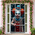 thumbnail image 4 of Creepy Clown Halloween Costume Red Hair for Scary Party Night Decoration, 4 of 9