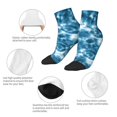 thumbnail image 5 of Fuzoiu Blue Tie Dye Print Adult Socks, Crew Moisture-wicking Socks, Unisex Cushion Crew Socks,Casual Sports Ankle Socks, 5 of 7