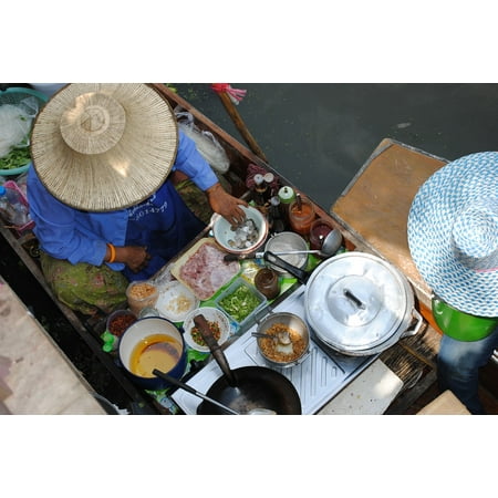 Food Stalls - Canvas Print Street Food Market Thailand Eat Food Stall Stretched Canvas 10 x 14