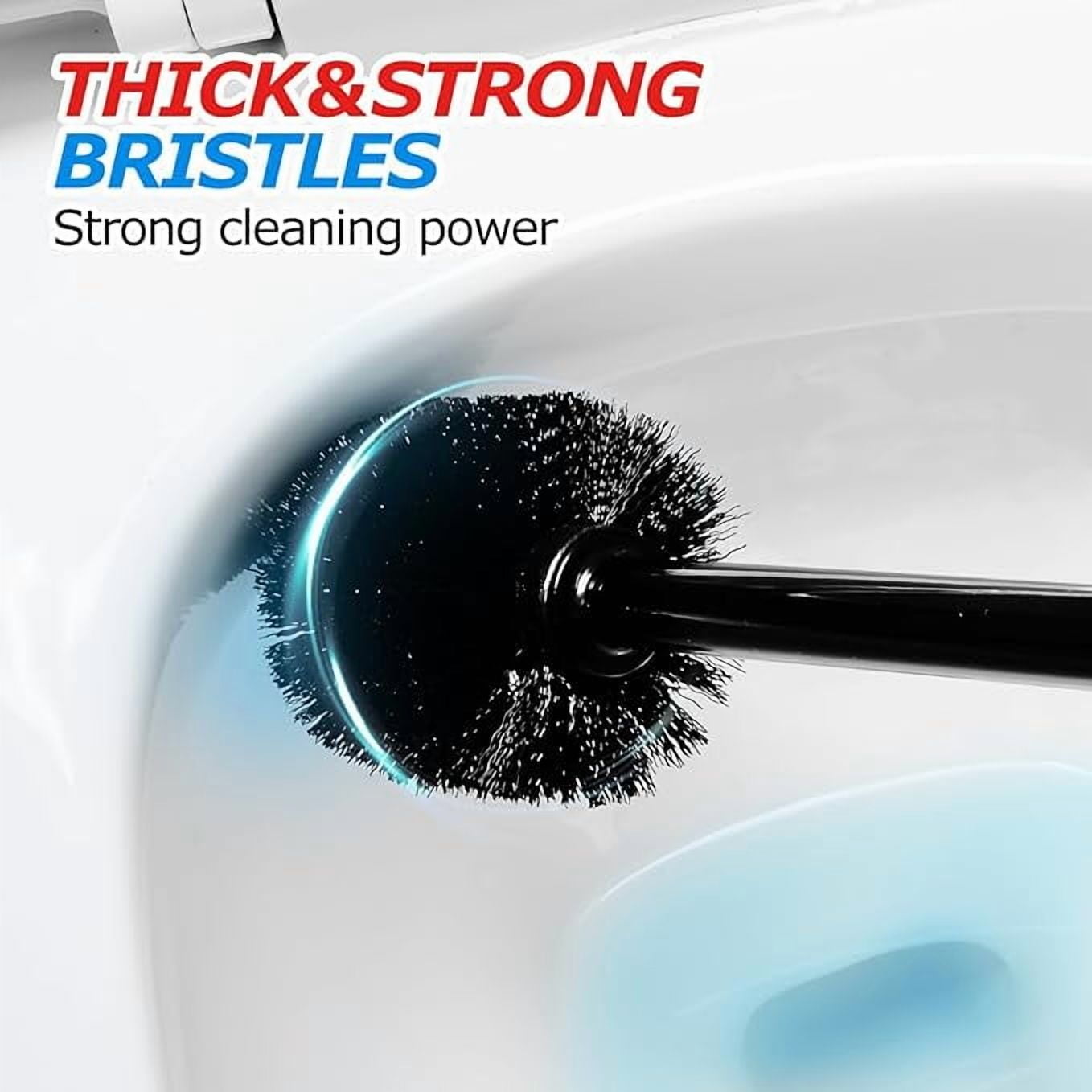 propuri 2 in 1 Toilet Plunger and Brush Set，Extended Handle Plunger,Bathroom Cleaning Tools , 3PACK Black