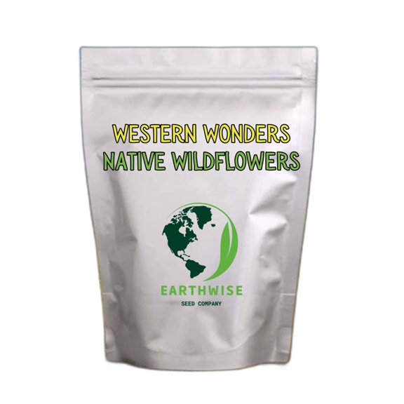 Earthwise Western Wonders Wildflower Seed Mix, 1 oz, Attracts Bees & Butterflies, Native & Easy-Grow, Covers 150 sq. ft.