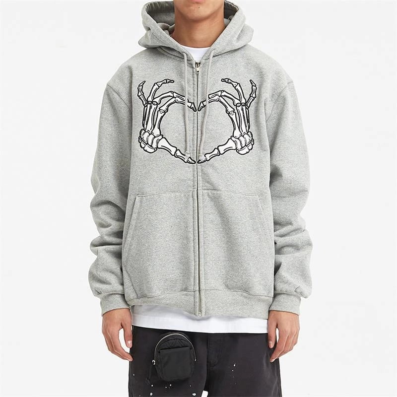 baggy zip up sweater