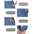 thumbnail image 4 of Xidunhg Women's Hiking Pants Lightweight Quick Dry Cargo Pants Casual Work Travel Safari Clothes Blue L, 4 of 9