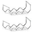 thumbnail image 5 of Wallniture Piccola Wine Rack and Glasses Holder Under Cabinet Bottle and Stemware Glass Metal Hanger, Chrome, Set of 2, 5 of 7