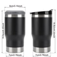 thumbnail image 2 of 4 in 1 Travel Mug and Can Insulator for 14oz Can and Beer Bottle Stainless steel Vacuum Insulated Cup and Thermocooler (Black), 2 of 9