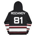 thumbnail image 4 of Heated Rivalry Inspired Merch Rozanov 81 Black Jersey Hoodie – Unisex Long Sleeve Pullover Sweatshirt, Casual Streetwear Top TV Series Fans, 4 of 6