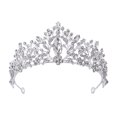 thumbnail image 1 of Miangastore Crown Tiara Zinc Alloy Rhinestone 1Pcs 5.9X5.9X2.8In, 1 of 9