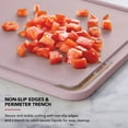thumbnail image 3 of KitchenAid Classic Plastic Cutting Board with Trench, Non-Slip Edges, Dishwasher Safe, 11x14, Dried Rose, 3 of 6