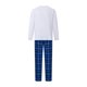 thumbnail image 3 of Conjunto de pijamas navideños familiares a juego con estampado de árbol de letras. Pijamas de vacaciones a cuadros para papá, mamá y niños., 3 of 8