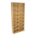 thumbnail image 2 of Bookcase and Bookshelf, Double Row 12-Grid Open Bookcase with Open Storage Shelves, Wooden Bookcase 11.75”L×27.6”W× 65”H, Tan, 2 of 5