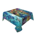 thumbnail image 2 of Wukai Sea World Waterproof Tablecloth for Kitchen Dining, Fits Square Tables for 2-4 Seats -54"x54", 2 of 7
