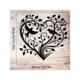 thumbnail image 2 of HELLOYOUNG Heart Shaped Metal Tree Wall Art with Bird Accents for Home Courtyard Garden Decor Rustic Iron Wall Sculpture, 2 of 4