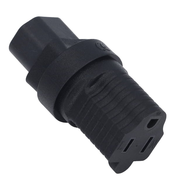 IEC320 C14 To NEMA 5 15R Power Adapter, 125V Reinforcing Design C14 To 5 15R Adapter PVC Outer Cover Male To Female 2pcs for UPS Power Supply for Table Lamp