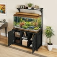 thumbnail image 2 of Uforic 120 gal Fish Tank Stand w Shelf and Cabinet, 1100 lbs Capacity, Power Outlets, Metal, Black, 2 of 9