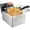 Black, variant on TANGME Commercial Deep Fryer, 3400W Electric Countertop Fryer 20.7QT with 6.35QTx2 Baskets Stainless Steel Oil Fryer with Temperature Limiter for Home Kitchen and Restaurant