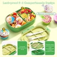 thumbnail image 2 of Fiambrera Bento TIME4DEALS a prueba de fugas de 1300 ml con 4 compartimentos, 2 of 7