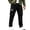 Mens Pants Black, variant on Cargo Pants for Men Multi-Pocket Elastic Waist Drawstring Outdoor Hiking Fishing Climbing Trousers Dad Gifts