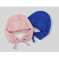 thumbnail image 3 of YooGuoGuo Woman Winter Skull Beanie Hat Handmade Ear Flaps Knit Hats with Adjustable Tie Strap Crochet Solid Soft Ski Cap, 3 of 7
