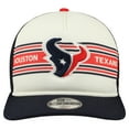 thumbnail image 2 of Youth New Era Cream/Navy Houston Texans Banner 9FIFTY A-Frame Adjustable Trucker Hat, 2 of 5