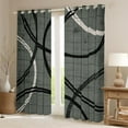 thumbnail image 2 of Manfei Waves Stripes Lines Curtains Pack of 2 (42x84 Each),Modern Geometric Curtains Blackout,Gray Black Bedroom Curtains For Boys Girls,Breathable Home Decor, 2 of 6