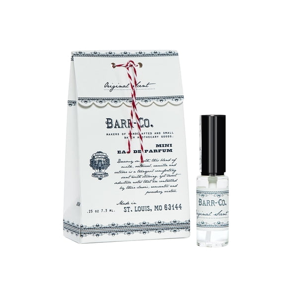 Barr-Co. Original Scent Mini perfume en spray cremoso aroma de vainilla con aceite de perfume concentrado de avena y vetiver para mujeres tamaño de viaje 0.25 fl oz