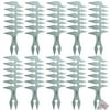 Pack of 10 BaBylissPRO Barberology Wide Tooth Styling Comb - Silver
