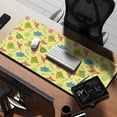 thumbnail image 2 of Long Mouse Pads for Desk,Yellow Dinosaurs Geometric Pattern Desk Mats on Top Of Desks, Desk Mouse Pad Extra Large with 3mm Non-Slip Base and Stitched Edge for Gaming,Office,Work,Home 35.4"x15.7", 2 of 6