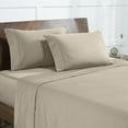 thumbnail image 4 of Modern Threads 4-Piece 400 Thread Count Tan Egyptian Cotton Adult Bed Sheet Set, Full, 4 of 4