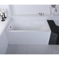 thumbnail image 2 of Aqua Eden VTAP543023L 54-Inch Acrylic Rectangular 3-Wall Alcove Tub with Arm Rest and Left Hand Drain Hole in Glossy White, 2 of 7