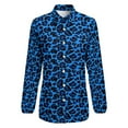 thumbnail image 4 of Blue Aesthetic Leopard Print Long Sleeve Blouse Woman Streetwear Casual Shirts Summer Oversize Woman Streetwear Clothing Birthday Present, 4 of 7